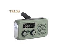 Emergency Radio with Flashlight Multi-functional Compact Portable SOS Alarm AM/FM Band Hand Crank Rechargeable Radio