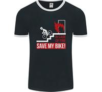 Emergency Save My Bike Motorcycle Biker Uomo Ringer T-Shirt FotL