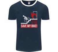 Emergency Save My Bike Motorcycle Biker Uomo Ringer T-Shirt FotL