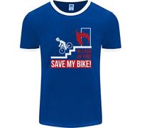 Emergency Save My Bike Motorcycle Biker Uomo Ringer T-Shirt FotL