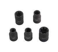 Emergency Solution Latch Bore Socket Set, Brake Caliper Tools for Comprehensive Set Applications, Precision-crafted 5PCS Square Drive Tools With