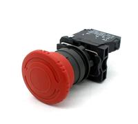 Emergency Stop Mushroom Push Button Switch XB5-AS542 220V 10A Red NC 22mm Control Electrical Starter Switch 1NC MQXFCZUX