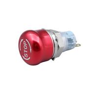 Emergency Stop Push Button Switch Red Mushroom Cap 1NO1NC 2NO2NC Metal Equipment Lift Elevator Latching Self Lock 16 19 22 mm(16mm,2NO2NC,No Connector)