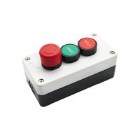 Emergency Stop Switch 10A 600V Push Button Switch Control BoxWaterproof Button Indicator Light Case Emergency Stop Reset Point Box(Start-Stop)