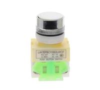 Emergency Stop Switch 1pcs LAY37 Y090 22mm DPST 1NO 1NC Momentary Push Button switches 4 Screws 10A 660V PowerRed Green Blue Yellow White Black(4)