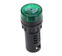 Emergency Stop Switch 22mm Flash Light Red Green Yellow LED Active Buzzer Beep Indicator Switch DC12V DC24V AC110V AC220V AD16-22SM(Green,12V) Controls Switches