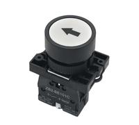 Emergency Stop Switch 22mm Start Stop Button with The Arrow Symbol XB2 Flat Touch Switch Button Momentary Button Switch Red/Green Push Buttons(White Arrow) Controls Switches