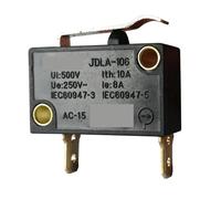 Emergency Stop Switch 2Pcs JDLA-106 250V 8A Straight Long Lever Bend Arm Switches Microswitch for Mechanical Equipment(Bend Lever) Controls Switches