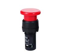 Emergency Stop Switch EB2 Red Green Mushroom Push Button Self Locking Momentary On Off Big Start Enter Without Fixation 5A 1NO1NC(RED Head,Latching Self-Locked) Switches