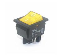 Emergency Stop Switch KCD4-201 on Off on On 30A/250V 16A/250V Heavy Duty 4 Pin T85 Rocker with Light 12V 24V 110V 220V 380V(Yellow 4pin) Switches