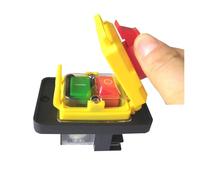 Emergency Stop Switch KJD12-14 250V 6-Pins Start Stop No Volt Release Push Button Switch Common to Woodshop and Metalwork Machines