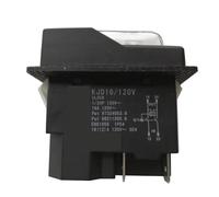 Emergency Stop Switch KJD16/120V 4Pins Waterproof Electromagnetic Self-Reset Pushbutton Push Button Switch for Machine Tools