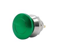 Emergency Stop Switch Metal Push Button Switch 12mm Waterproof Momentary Self Reset Without Fixation Mushroom Head Switch Oxidation Green 1A 1NO 2pins Controls Switches