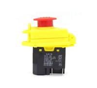 Emergency Stop Switch Waterproof Electromagnetic Pushbutton Switches KJD17B 120V / 220V 2HP 16A 5-pin Emergency Stop Push Button Switch(5Pin)