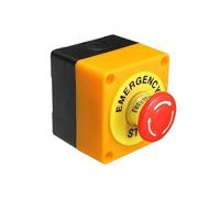 Emergency Stop With Protective Box 1NO 1NC 10A 660V Mushroom Red Head 22mm Rotary Push Button Switch