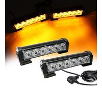 Emergenza Allarme Strobo LED Anteriore Griglia Lampeggiante Luce Ambra Barra Kit