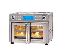 Emeril Lagasse Everyday French Door 360 Friggitrice ad aria, capacità 25 quarti, doppia zona di temperatura cucina in 2 modi diversi, acciaio inossidabile