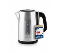 EMERIO Bollitore elettrico in acciaio inox SUS 304, volume 1,7 litri, 3000 Watt, riscaldamento rapido, interruttore on/off illuminato, base a 360°, protezione da spegnimento automatico e