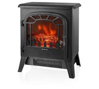 Emerio Camino elettrico con effetto fiamma dimmerabile, design retrò, camino elettrico, termostato integrato con 2 livelli di riscaldamento commutabili, 1850 W, FP-121933