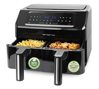 Emerio Doppia friggitrice ad aria calda digitale AirFryer Fryer Frittura con aria calda senza olio aggiuntivo, 2 x 3,6 l, volume 12 programmi, senza BPA, funzione SYNC FINISH (entrambi finiti