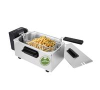 EMERIO Friggitrice ad olio da 3,0 l con tecnologia a zone fredde, niente più sapore amaro, friggitrice con zona fredda da 2000 W, serbatoio in acciaio inox, senza PFAS, facile da pulire, termostato