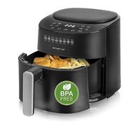 Emerio Grande friggitrice digitale ad aria calda, TOP AirFryer, friggere senza olio aggiuntivo, volume 4,5 litri, 8 programmi automatici, Cool Touch, senza BPA, riscaldamento rapido, 1300 Watt,