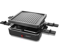 Emerio Griglia per raclette, 4 padelle, Piastra Antiaderente (RG-120656)