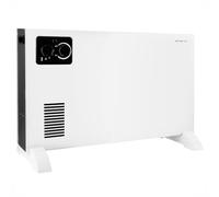 EMERIO Riscaldamento elettrico | fino a 20 m² | 2000 W | Termostato regolabile | Dispositivo di riscaldamento | 3 livelli di riscaldamento (750 W/1250 W/2000 W) | Protezione antiribaltamento e