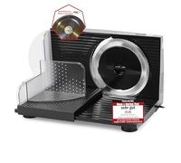 EMERIO Taglierina tutto ''Made in EU'', in acciaio inox prodotto in Germania, regolabile 0-17 mm, senza BPA, pieghevole, con interruttore di sicurezza, Eco 100 Watt, MS-125000.1, nero