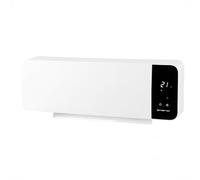 EMERIO Termoventilatore da parete, 2000 W, timer regolabile per settimane, elemento riscaldante PTC (ceramica), 2 livelli di riscaldamento, termostato regolabile, finestra aperta, rilevazione