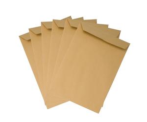 Emerson 50x buste DIN C4 marroni 229 x 324 mm 90g, per libri e documenti, autoadesive, maxi formato A4