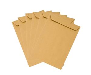 Emerson 50x buste marroni DIN C5 162 x 229 mm 80g, per lettere, autoadesive, senza finestra, formato A5