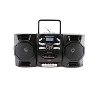 Emerson - Lettore CD portatile con lettore di cassette, registratore a nastro, radio Am/FM, ingresso AUX, altoparlanti rimovibili, AC/DC e funziona a batteria, impianto stereo per la casa,