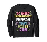 Emerson Personalized Women's Gift Custom Emerson Maglia a Manica