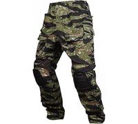 EMERSONGEAR Gen3 Pantaloni da paintball con ginocchiere, pantaloni da combattimento Army Airsoft, da combattimento BDU, Tiger Strip, XL