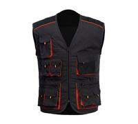 Emerton - Gilet Da Lavoro Uomo Grigio Smanicato Estivo Leggero - Multitasche Abbigliamento - 46