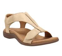 EMERZE Donna Sandali Piatte Summer Sandali Ortopedici Sandali a Punta Aperta Casual Piatta Morbido e Confortevole Donne Scarpe da Donna,003,39EU