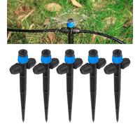 Emettitore Per Irrigazione A GocciaSpray Ventilatore, Regolabile A 360 Gradi, Con Spina, Ideale Per Tubo Da Giardino (4-7 Mm), Sistema Di Irrigazione (Blu, 25 Pezzi)
