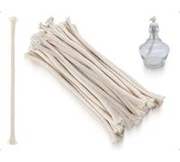 Emezddo 20 pezzi di stoppino per lampade a olio,stoppini di ricambio,stoppini di cotone,stoppini per candele,bruciatori per candele ad alcol,per candele a cherosene (rotondi,150 * 6 mm)