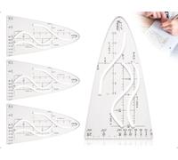 Emezddo 3 pezzi modello parabola matematica,modello di disegno geometrico,righello della curva parabola con seno coseno tangente,usato per studenti ufficio progettazione tecnica creazione artistica