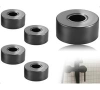 Emezddo Rosone di Copertura 4 Pezzi, Copritubo per Rubinetti in Acciaio Inox, Rosetta per Doccia, Utilizzato per Rubinetti, Termosifoni e Accessori per Doccia per Bagno (Nero)