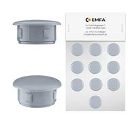 EMFA Tappi copriforo 12 mm grigio - Tappi in plastica per mobili e fori di fissaggio - 1,2 cm - Set da 50 pezzi