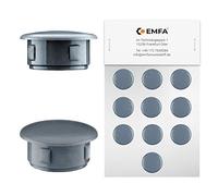 EMFA Tappi copriforo 15 mm antracite - Tappi in plastica per mobili e fori di fissaggio - 1,5 cm - Set da 25 pezzi
