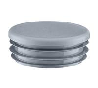 EMFA Tappo alettato tondo 102 mm Grigio 1 pezzo - Tappi a lamelle rotondi 102mm per tubo - Terminali in plastica protettivi 10,2 cm