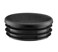 EMFA Tappo alettato tondo 102 mm Nero 1 pezzo - Tappi a lamelle rotondi 102mm per tubo - Terminali in plastica protettivi 10,2 cm