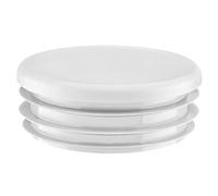 EMFA Tappo alettato tondo 114 mm Bianco 1 pezzo - Tappi a lamelle rotondi 114mm per tubo - Terminali in plastica protettivi 11,4 cm
