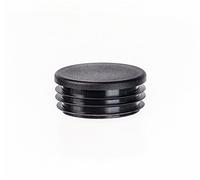 EMFA Tappo alettato tondo 40 mm Nero 1 pezzi - Tappi a lamelle rotondi per tubo - Terminali in plastica protettivi 4 cm