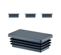 EMFA Tappo per tubo rettangolare fino a 100x20 mm 4 pezzi Antracite tappi a lamelle Tappo rettangolare 10x2 cm