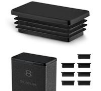 EMFA Tappo per tubo rettangolare fino a 70x50 mm 8 pezzi Nero tappi a lamelle Tappo rettangolare 7x5 cm