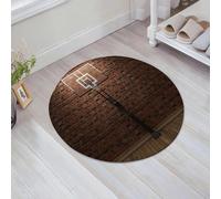 EMFSLA Tappeto Bagno,Tappetino Antiscivolo per Il Bagno,Basket, vecchio muro di mattoni e canestro da basket per allenamento indoor,Soffice Tappeto da Bagno in Microfibra,Assorbente,60x60 CM